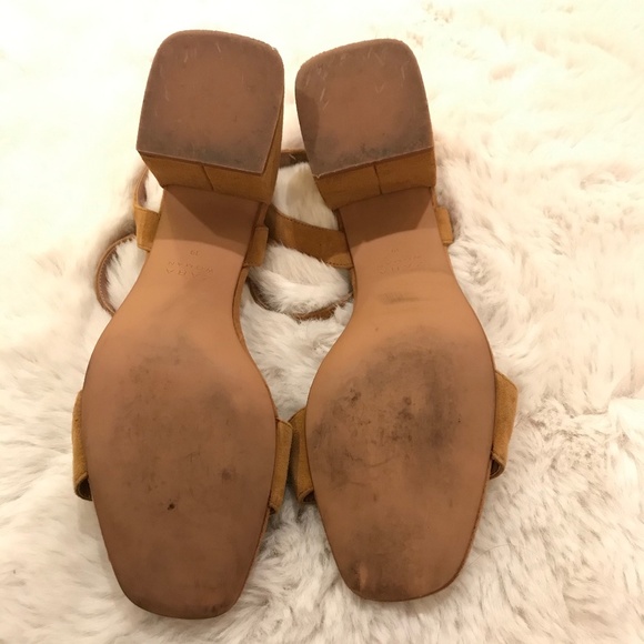 Zara Tan Suede Raffia Pom Pom Strappy Sandals | 39 - Picture 14 of 16